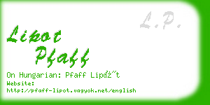 lipot pfaff business card